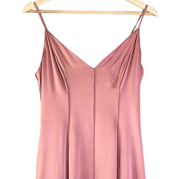 Reformation Lya Pink Silk Dress Size 4 - Picture 5 of 16
